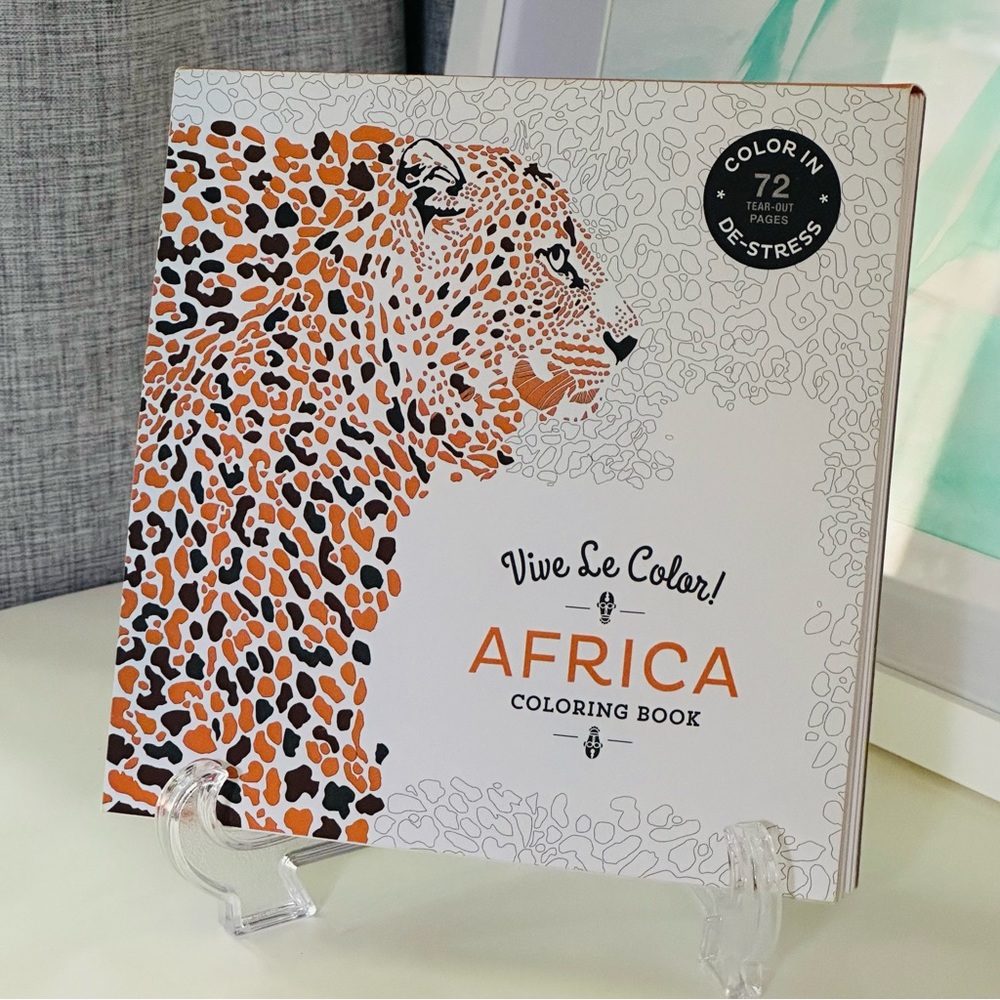 NEW Vive Le Color! Africa Coloring Book De-Stress Paperback